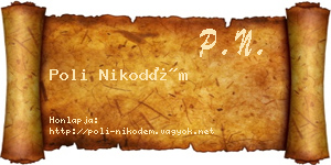 Poli Nikodém névjegykártya